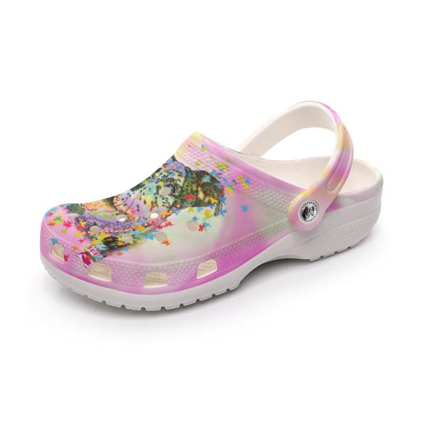 Clogs mit Hundemotiv Hexe - Gartenschuhe, Gummischuhe, bunt, Unisex, Grösse 36-43, Mischling, Mix, AmStaff, Staffordshire, Staff, Pitbull, Pit, SOKA, Listenhund